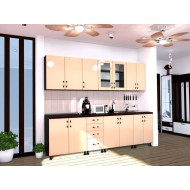 Bucatarie Zebra 2.6m MDF Vanilie  Bucatarie Zebra 2.6m MDF Vanilie